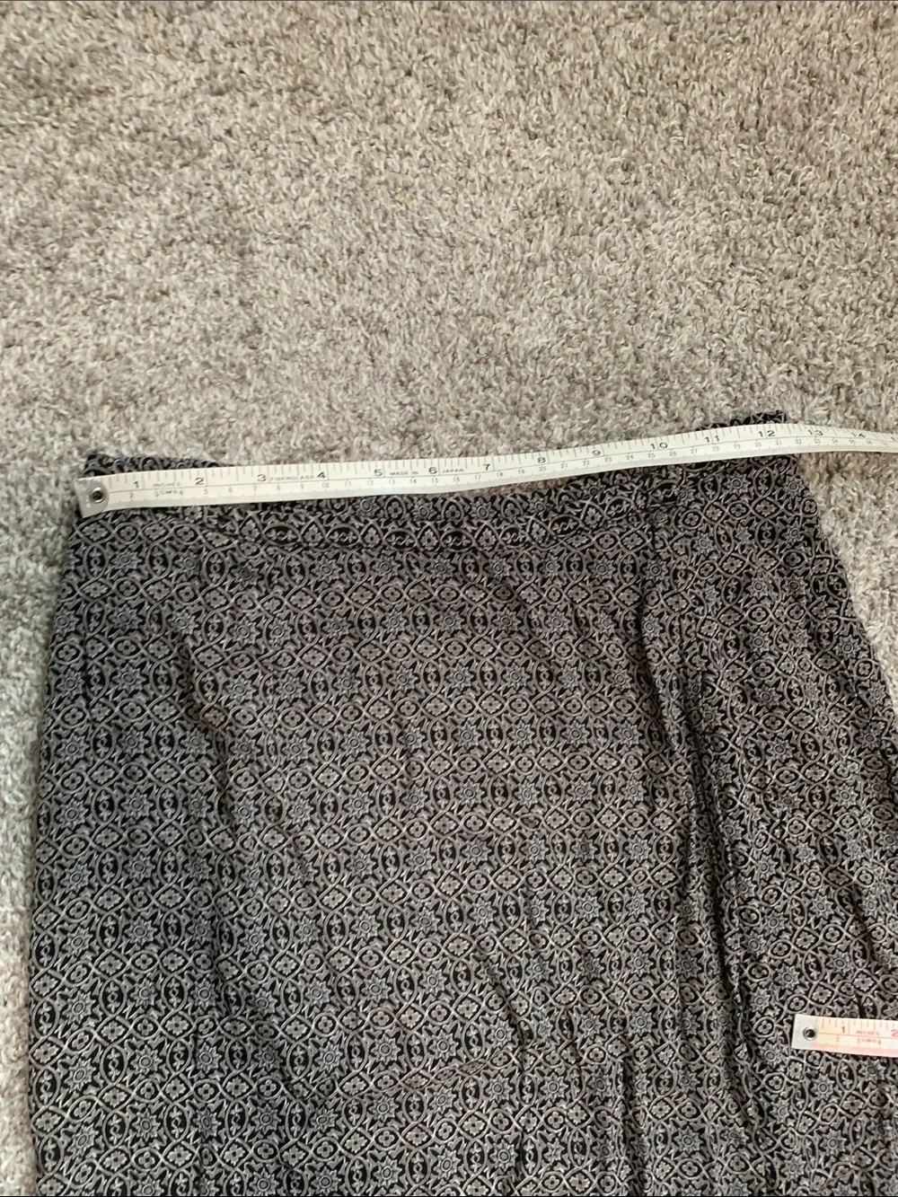 Y2K Old Navy Gray Boho Patterned Midi Skirt